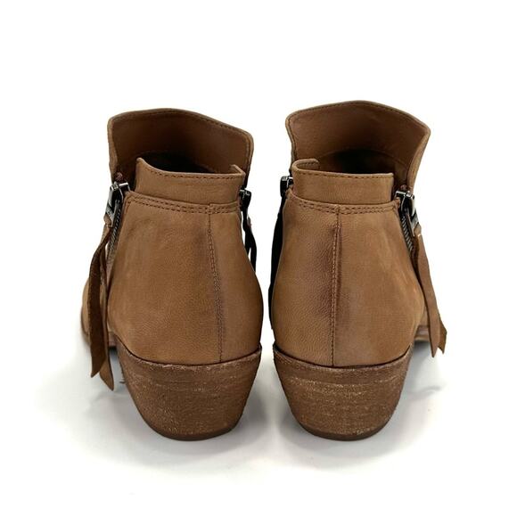 Sam Edelman Packer Women Tan Ankle Boot Sz 8 Soft Leather Low Cuban Heel Bootie - Picture 10 of 16
